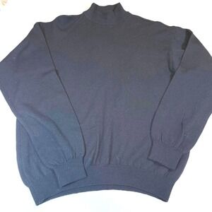 Men's 100% Merino Wool Sweater XL Black‎ Pullover Lightweight Knit